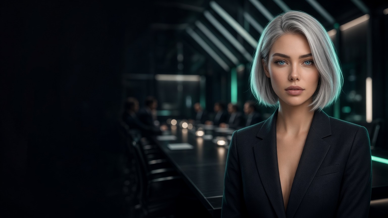 Eve in the EVE CXO boardroom, ready to coordinate your AI organization